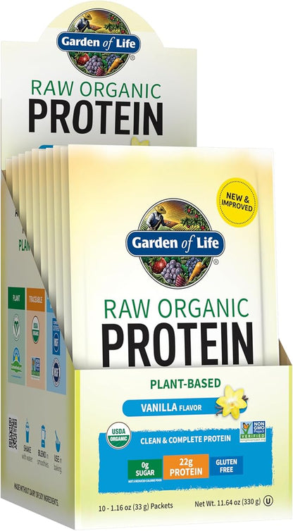 Organic Vegan Vanilla Protein Powder 22g Complete 10ct Tray