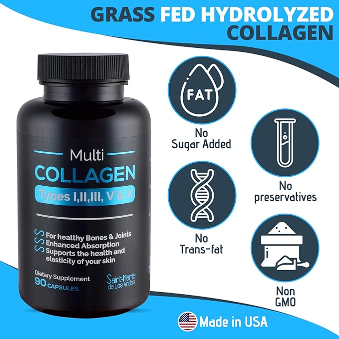 Multi Collagen Pills (Types I, II, (3 Months