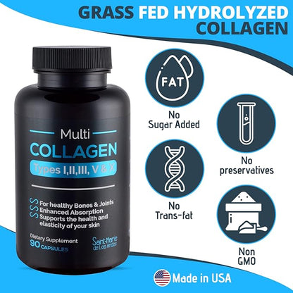 Multi Collagen Pills (Types I, II, (3 Months