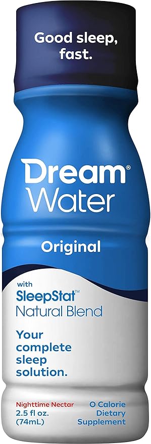 Dream Water Sleep Aid Supplement Drink; 5mg, GABA, 5-HTP; Zero 2.5 oz 12-Count