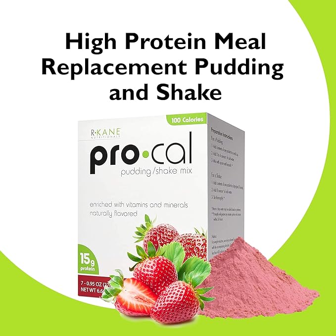 Pro-Cal Pudding/Shake Mix, Low Calorie Protein 15g Protein, 7 Packets