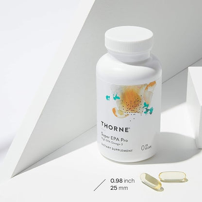 THORNE Super EPA Pro Omega-3 Fish 1300mg EPA 200mg DHA 120 Gelcaps