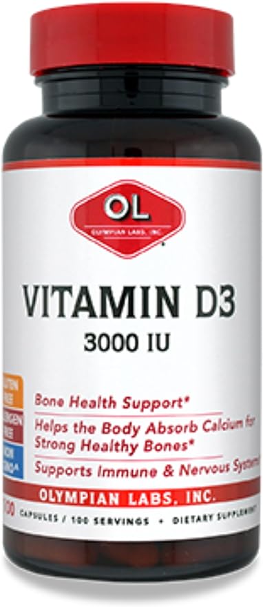 Olympian Labs Vitamin D3 3000 Iu 100 Capsules
