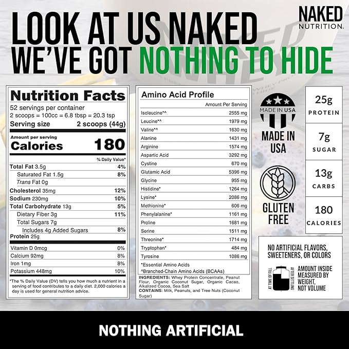 NAKED Whey Chocolate Peanut Butter Grass 52 Servings