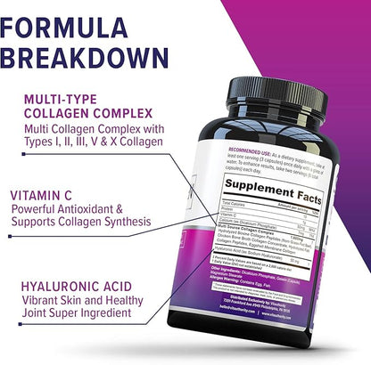 Vitauthority Multi Collagen Pills for Women 60 Servings