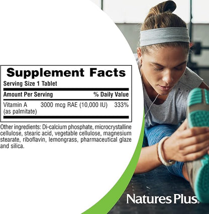 NaturesPlus Vitamin A (Palmitate) 10,000 iu 90 Vegetarian (90 Servings)