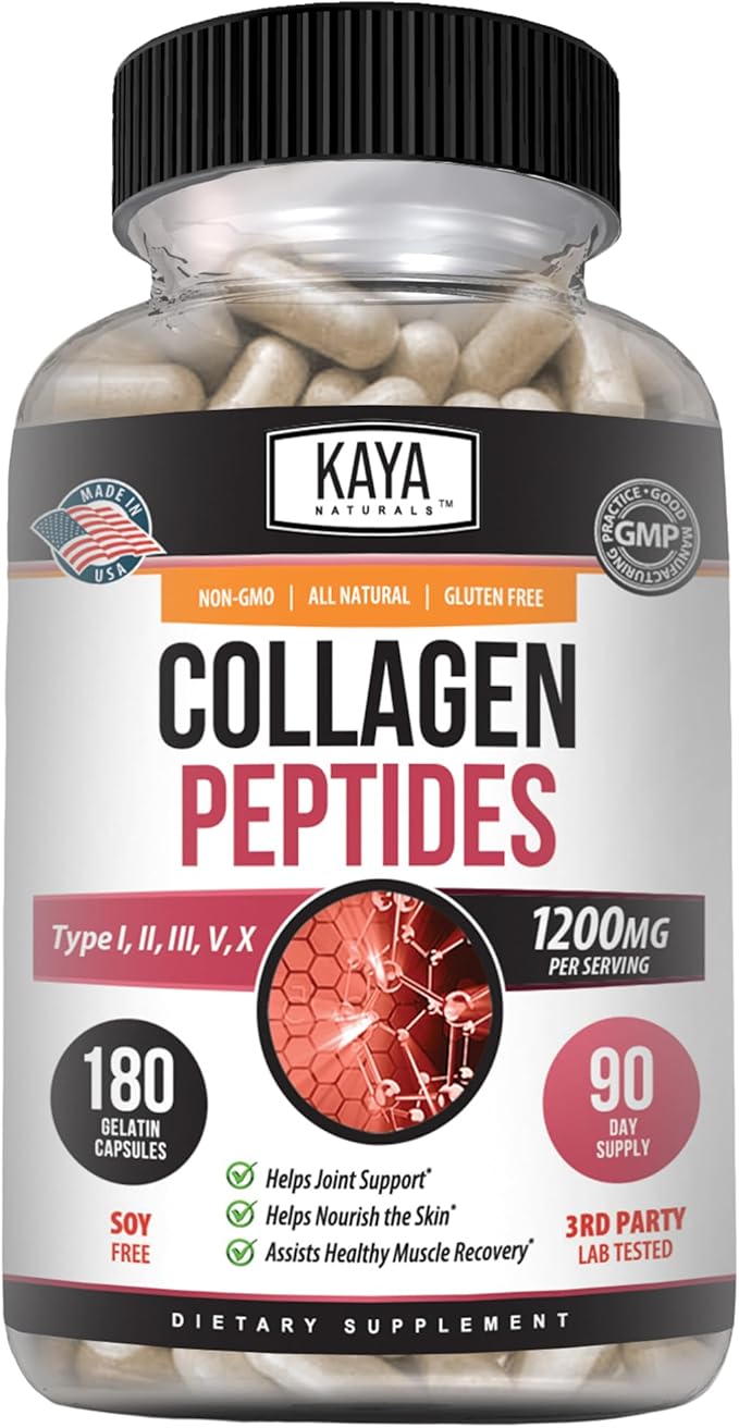 Kaya Naturals Collagen Complex, 180 Count (180 Capsules)