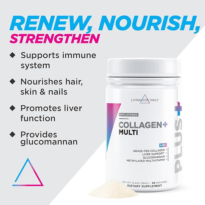 Livingood Daily Collagen Powder for Women 30 Servings