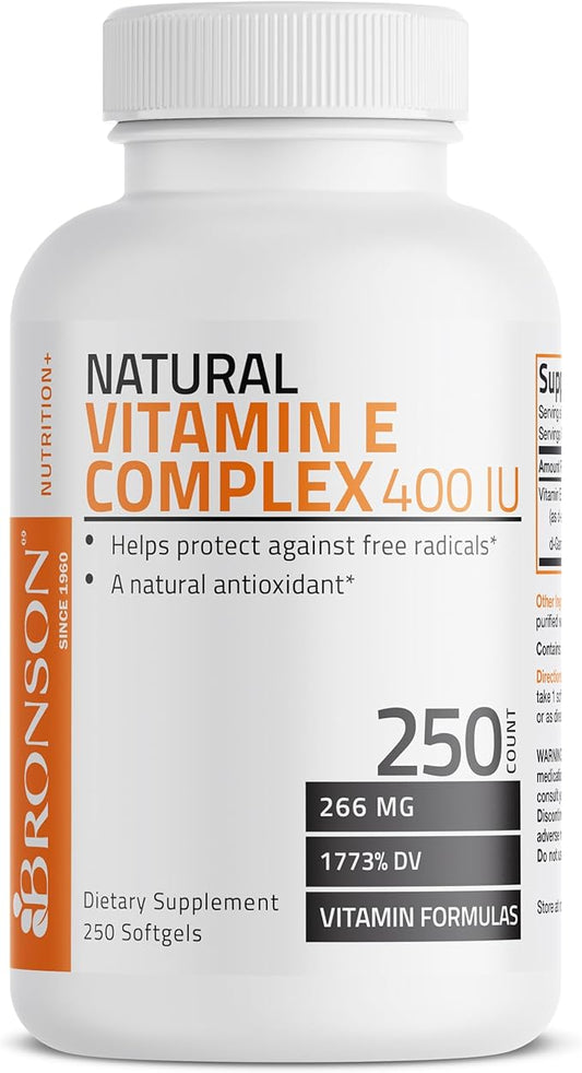 Bronson Natural Vitamin E Complex 400 250 Softgels