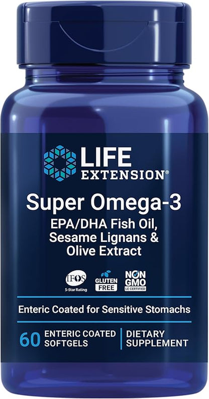 Life Extension Super Omega-3 EPA/DHA Fish 60 Softgels