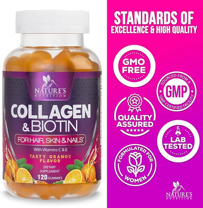 Collagen Peptides - Hair Supplements 120 Count