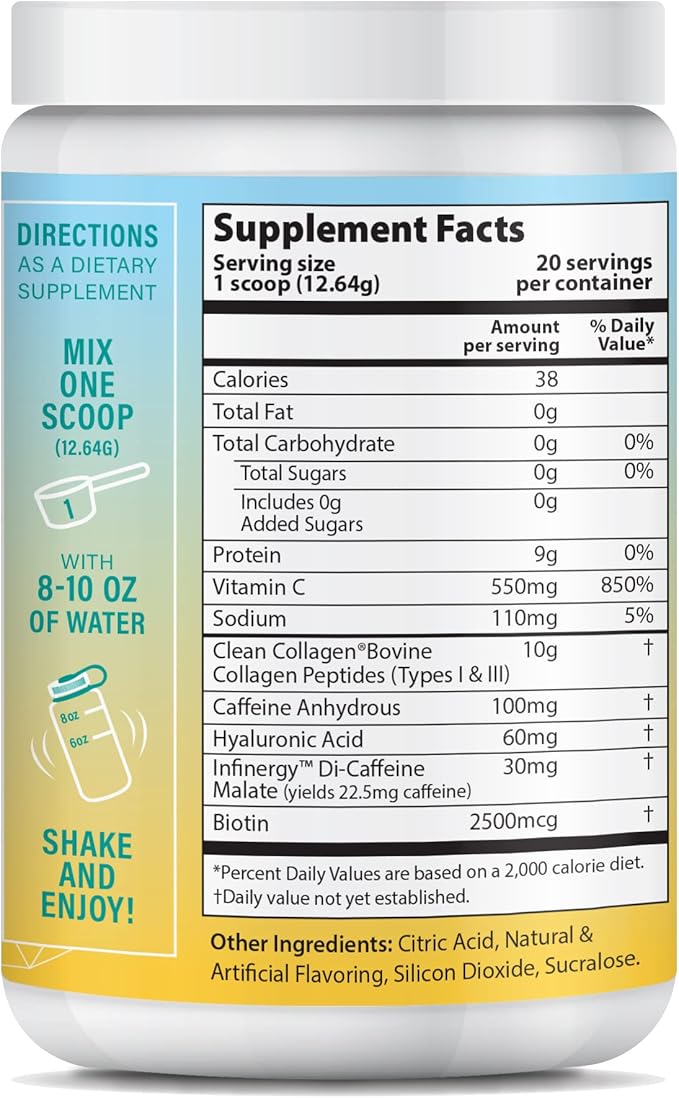 Peptide Energy Collagen Powder Hair, Nail, 8.92 oz