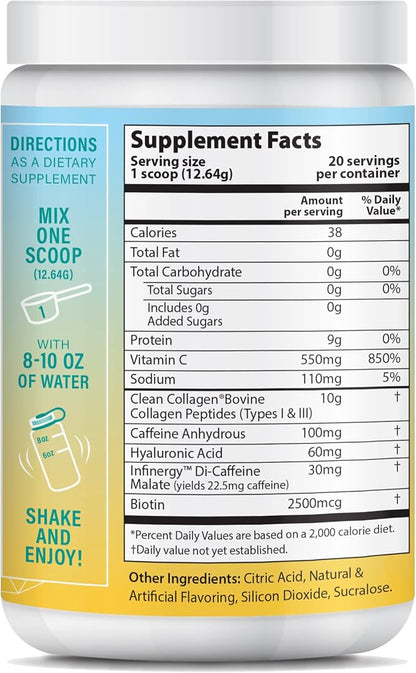 Peptide Energy Collagen Powder Hair, Nail, 8.92 oz