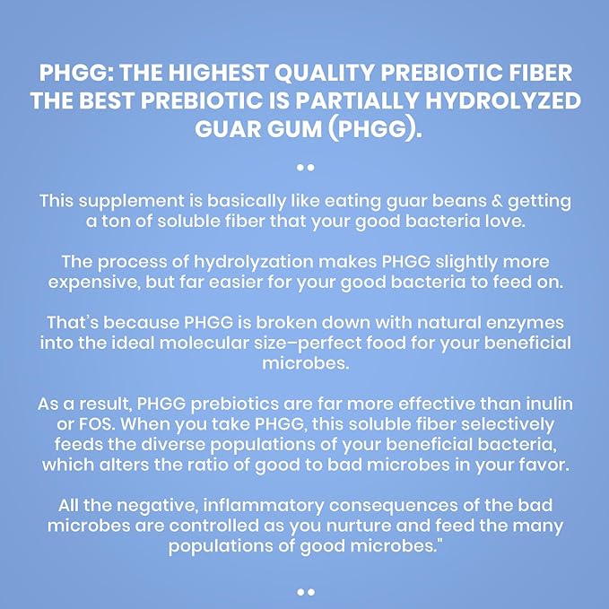 Prebiotic PHGG Partially Hydrolyzed Guar Gum 210g Powder 100% Natural