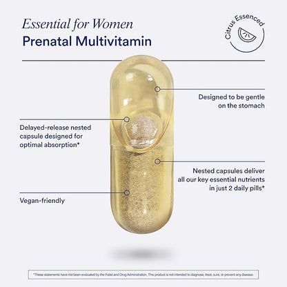 Ritual Essential for Women Prenatal Multivitamin: Omega-3 DHA D3 & K2, Non-GMO, 30 Days