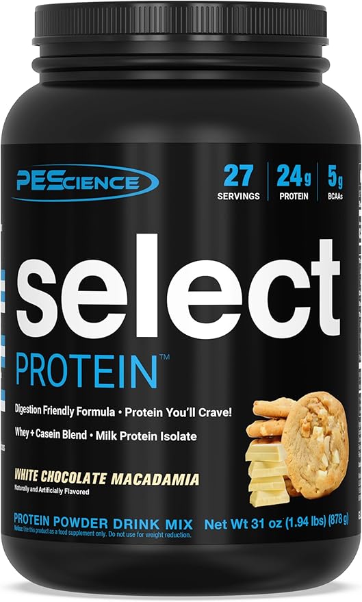 PEScience Select Low Carb Protein Powder, White Chocolate Macadamia, 27 Serving, Keto Friendly and Gluten Free