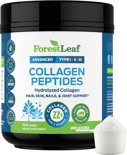 Collagen Peptides Powder Unflavored 1, 2 2 & 3 - 11g Per