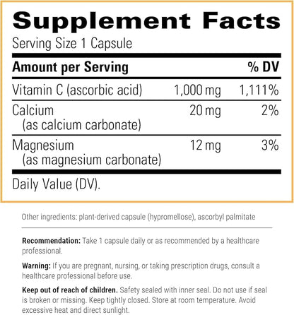Integrative Therapeutics Buffered Vitamin C 1,000 mg - Antioxidant Support Supplement* - Immune Support Supplement with Magnesium and Calcium* - Gluten Free - 60 Vegan Capsules - 2 Pack