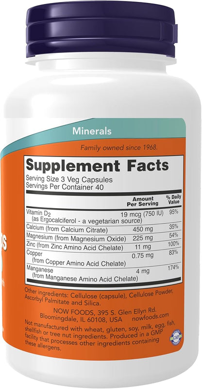 NOW Supplements, Calcium Citrate with Vitamin 120 Veg