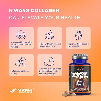 5-IN-1 Collagen Peptides 1800mg, 90 Capsules