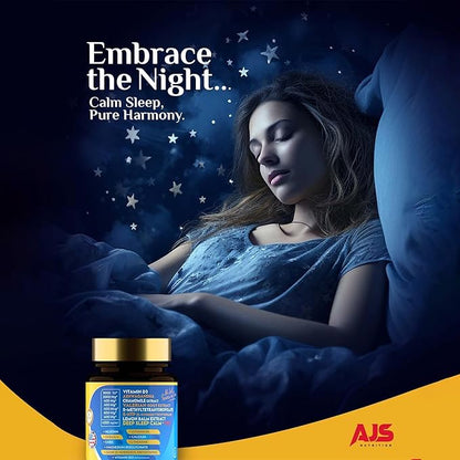 AJS Calm Mood Support B6 B12, B12, Magnesium,5-HTP, Magnesium,5-HTP, Ashwagandha, L-5-MTHF, Huperzine 90CT