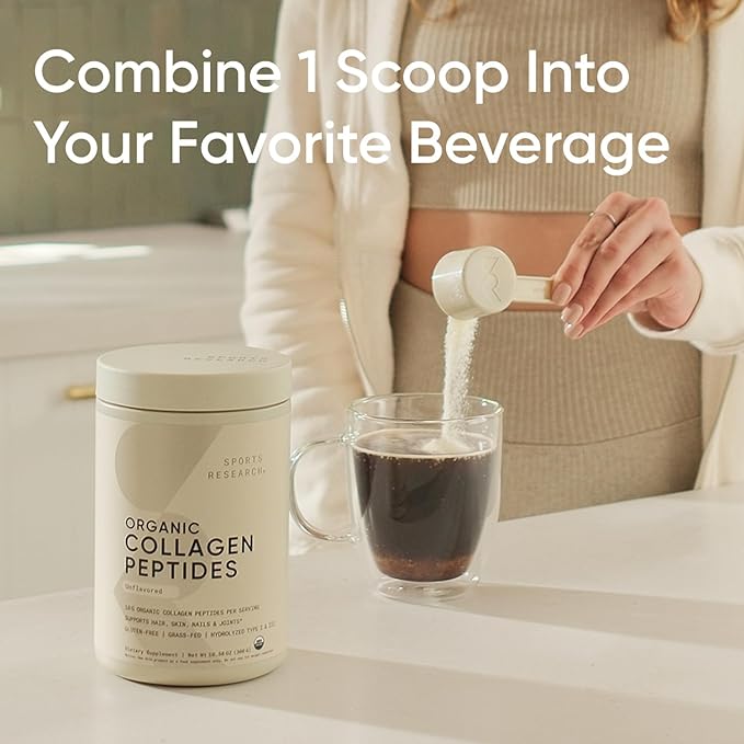 Sports Research­® Organic Collagen Peptides 30 Servings