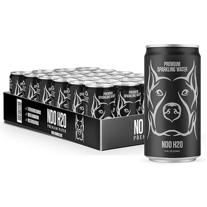 NO DAYS OFF Premium Sparkling Water 8.4oz - Purified Reverse Osmosis Canned Drinking Water with Alkaline pH Balance & Essential Minerals (Pack of 24)