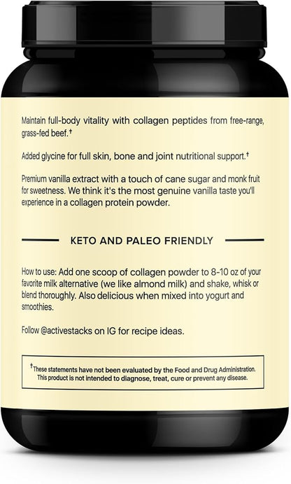 Collagen Peptides Protein Powder, Vanilla 1 & 3 Hydrolyzed 2 Pound