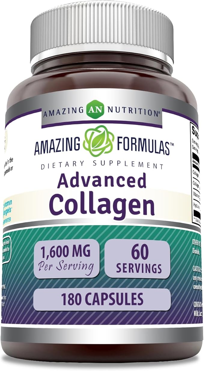 Amazing Formulas Advanced Collagen Supplement 1600 Mg 180 Capsules