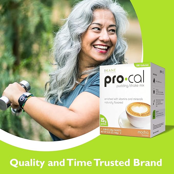 Pro-Cal Pudding/Shake Mix, Low Calorie Protein 15g Protein, 7 Packets