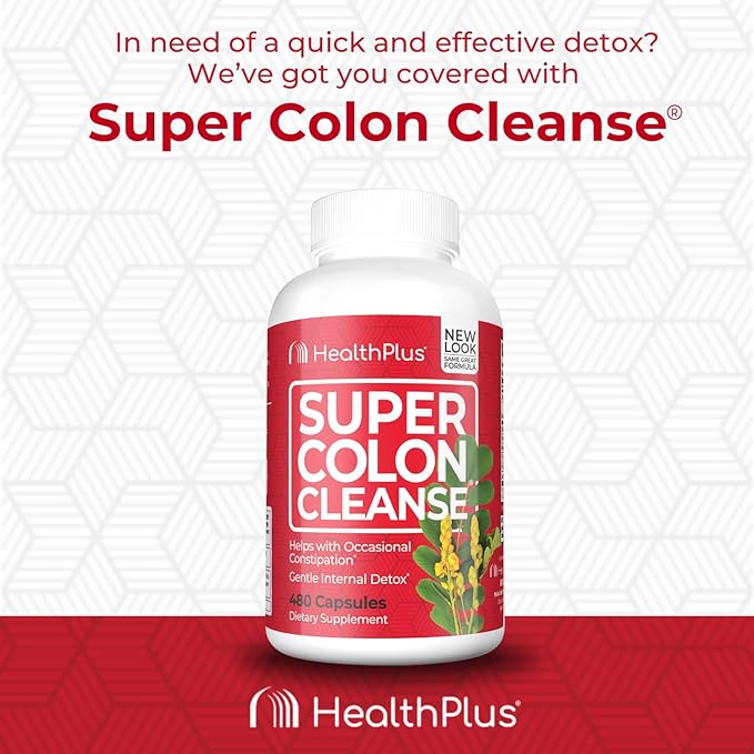Health Plus Super Colon Cleanse: 10-Day 12 Cleanses, 480 Capsules