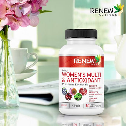 Renew Actives Women's Multi-Vitamin & Antioxidant: 20 Vitamins 60 Capsules