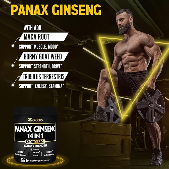 Premium Panax Ginseng 14 in 1, 13X Potency, 120 Capsules