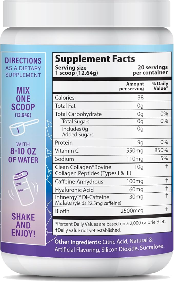 Peptide Energy Collagen Powder Hair, Nail, 8.92 oz