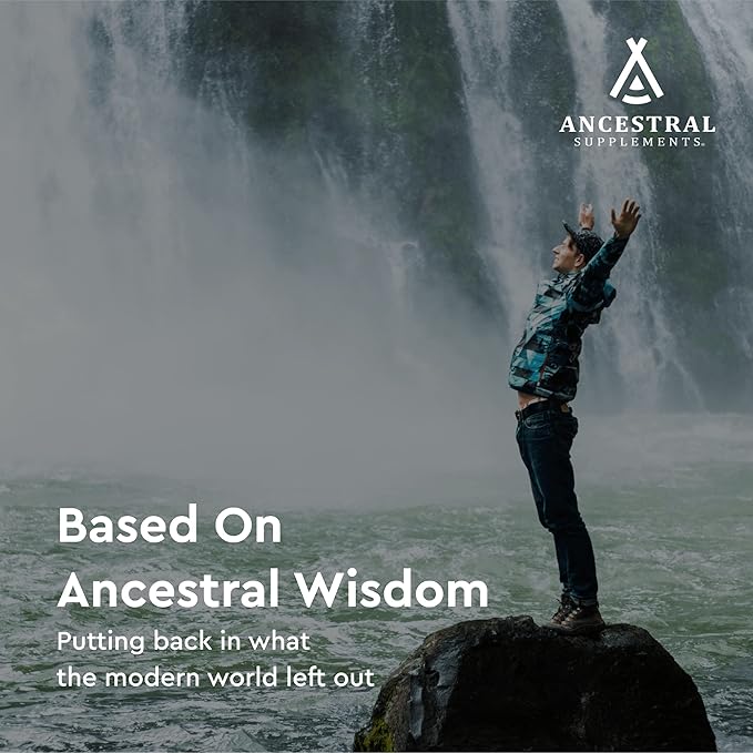 Ancestral Supplements Wild Caught Fish Eggs, 2400mg, Omega-3 Supplement Supports Brain, Heart, Fertility and Inflammatory Health, Whole Food Source of Vitamin D, K2, and A, Non-GMO, 180 Capsules