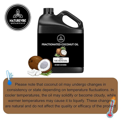 Naturevibe Botanicals Fractionated Coconut Oil 32 Ounces 100% Pure