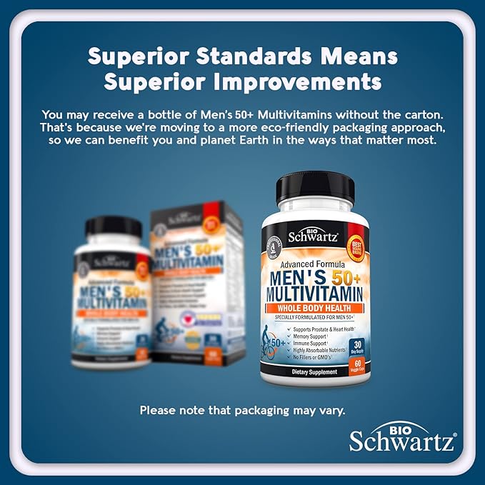 Once Daily Multivitamin for Men 50 D3, E 60 Count
