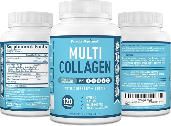 Premium Multi Collagen Peptides (Types I, 120 Collagen