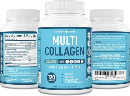 Premium Multi Collagen Peptides (Types I, 120 Collagen