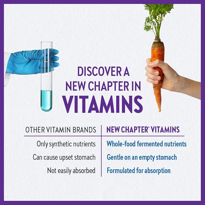 New Chapter Tiny Tabs Multivitamin 20+ Nutrients D3 + 192 Count