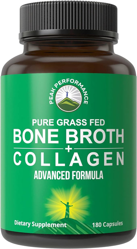 Bone Broth Collagen Capsules. 180 Pills 3 Collagen 1, 2, 2, and 3. Pure