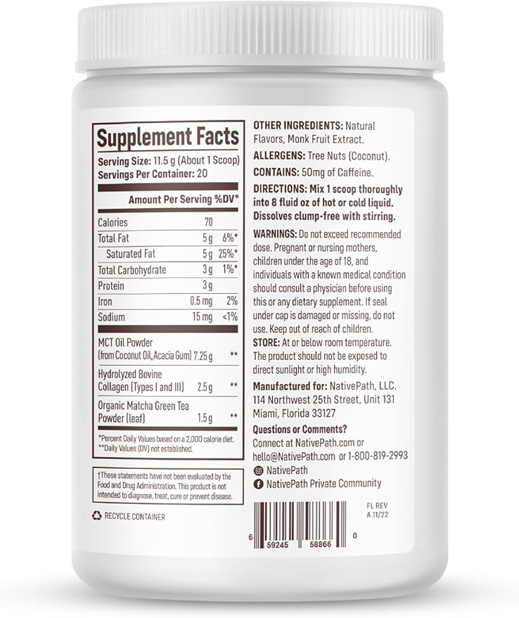 NativePath Collagen Peptides 1 & 3 Collagen. 228g)