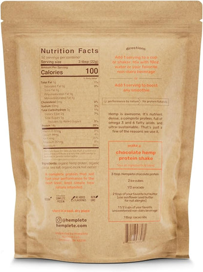 Organic Vegan Hemp Heart Protein Powder, 4 Simple (40oz)
