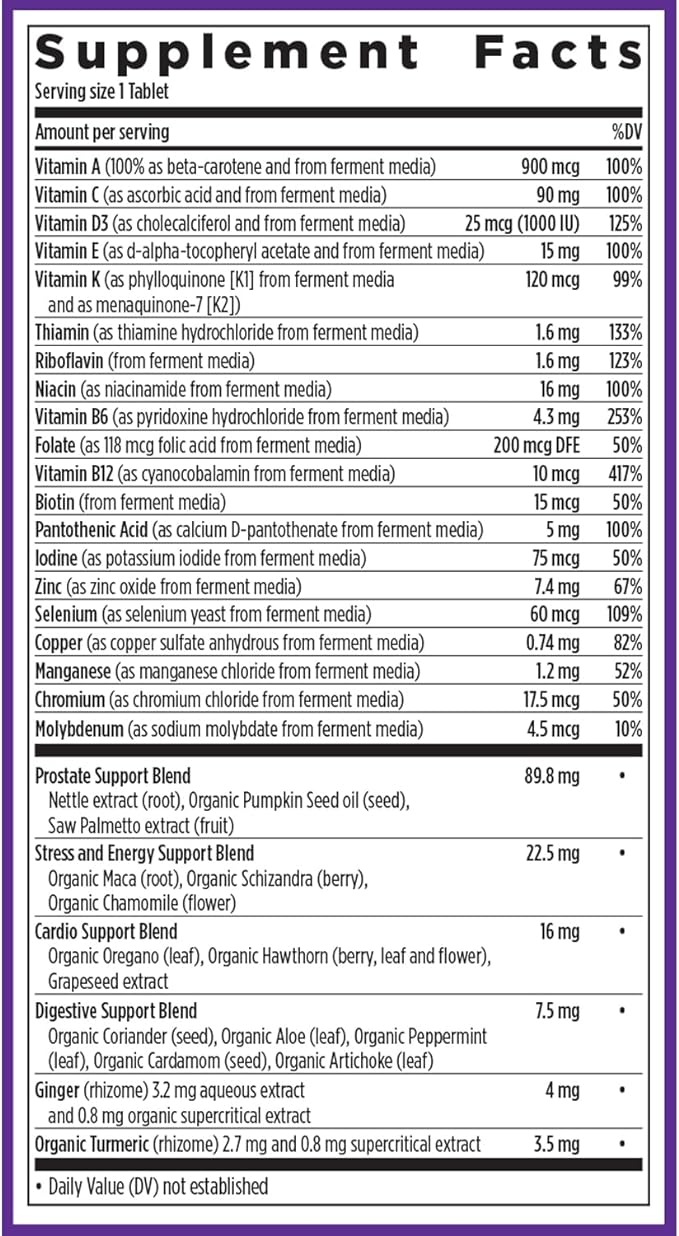 New Chapter Men's Multivitamin 40 Plus 40+, Made 96 ct