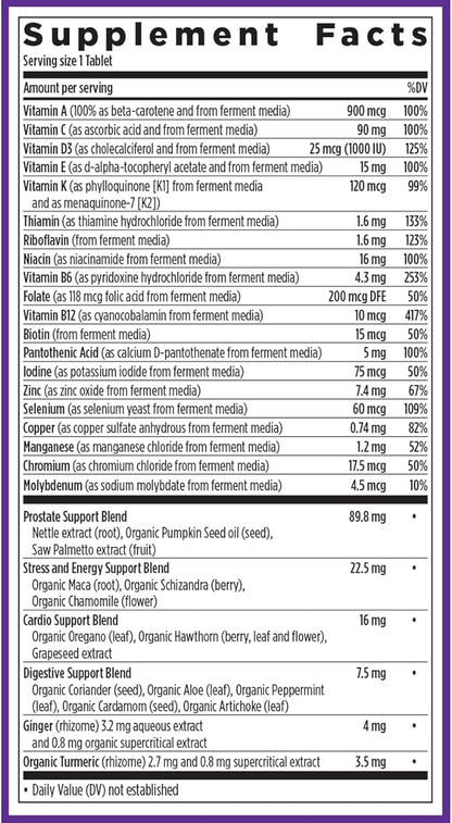 New Chapter Men's Multivitamin 40 Plus 40+, Made 96 ct