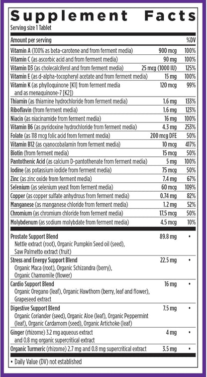 New Chapter Men's Multivitamin 40 Plus 40+, Made 48 ct
