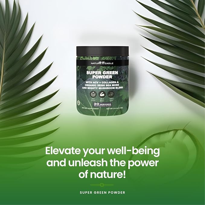 Nature’s Eagle Greens Powder with Collagen Peptides