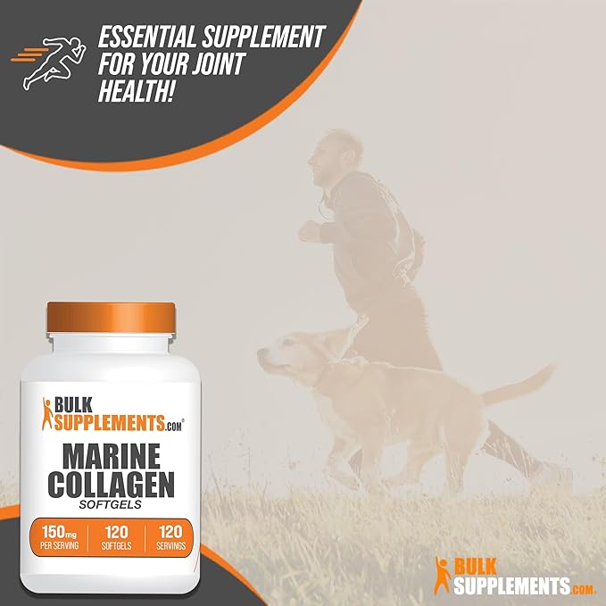 BulkSupplements.com Marine Collagen Softgels 1 Softgel (150mg), 120 120 Softgels
