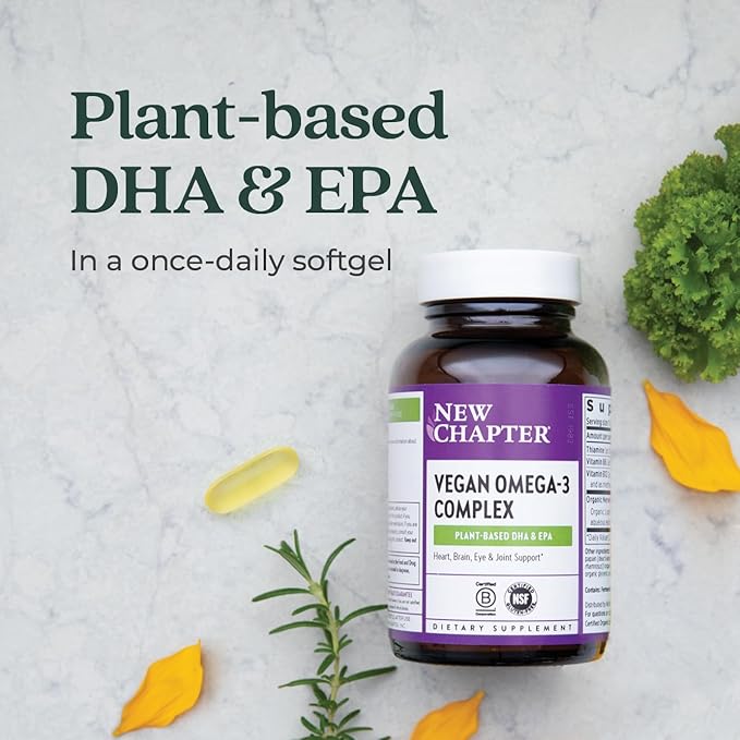 New Chapter Vegan DHA, EPA, and Omega-3 Complex- 30 Vegan