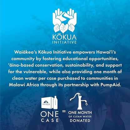 Waiākea - Hawaiian Volcanic Water - Naturally Alkaline Water - pH Range 7.6 to 8.2 - All Natural Minerals & Electrolytes - 100% Recycled Water Bottles - Bottled Water 15 Pack - 23.7 Fl Oz, 700 mL